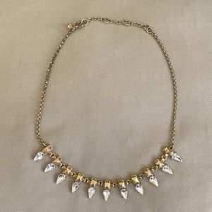 J. Crew Gold Rhinestone Statement Necklace